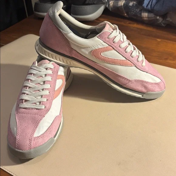 Tretorn “Custom”Pink Suede & White Leather Women's Sneakers - Picture 3 of 10